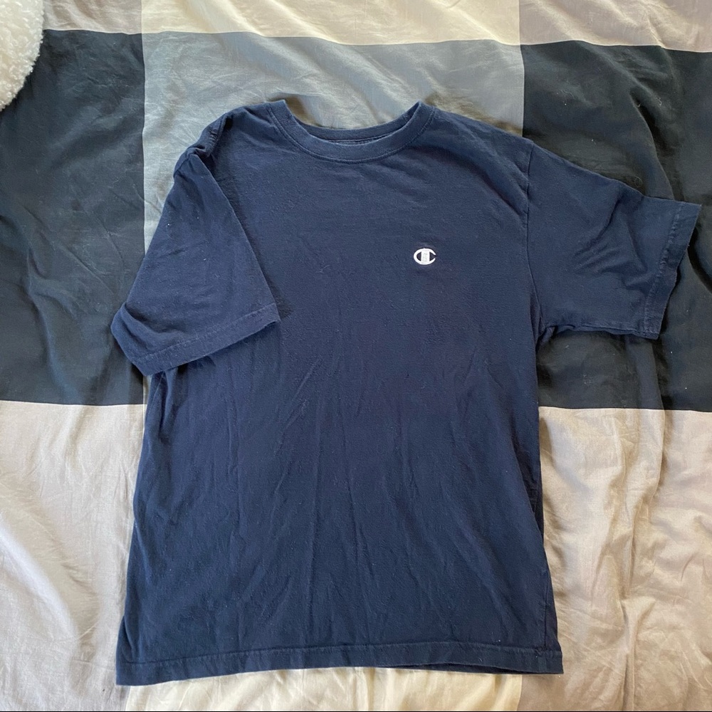 Basic Navy Blue Champion Tee Shirt